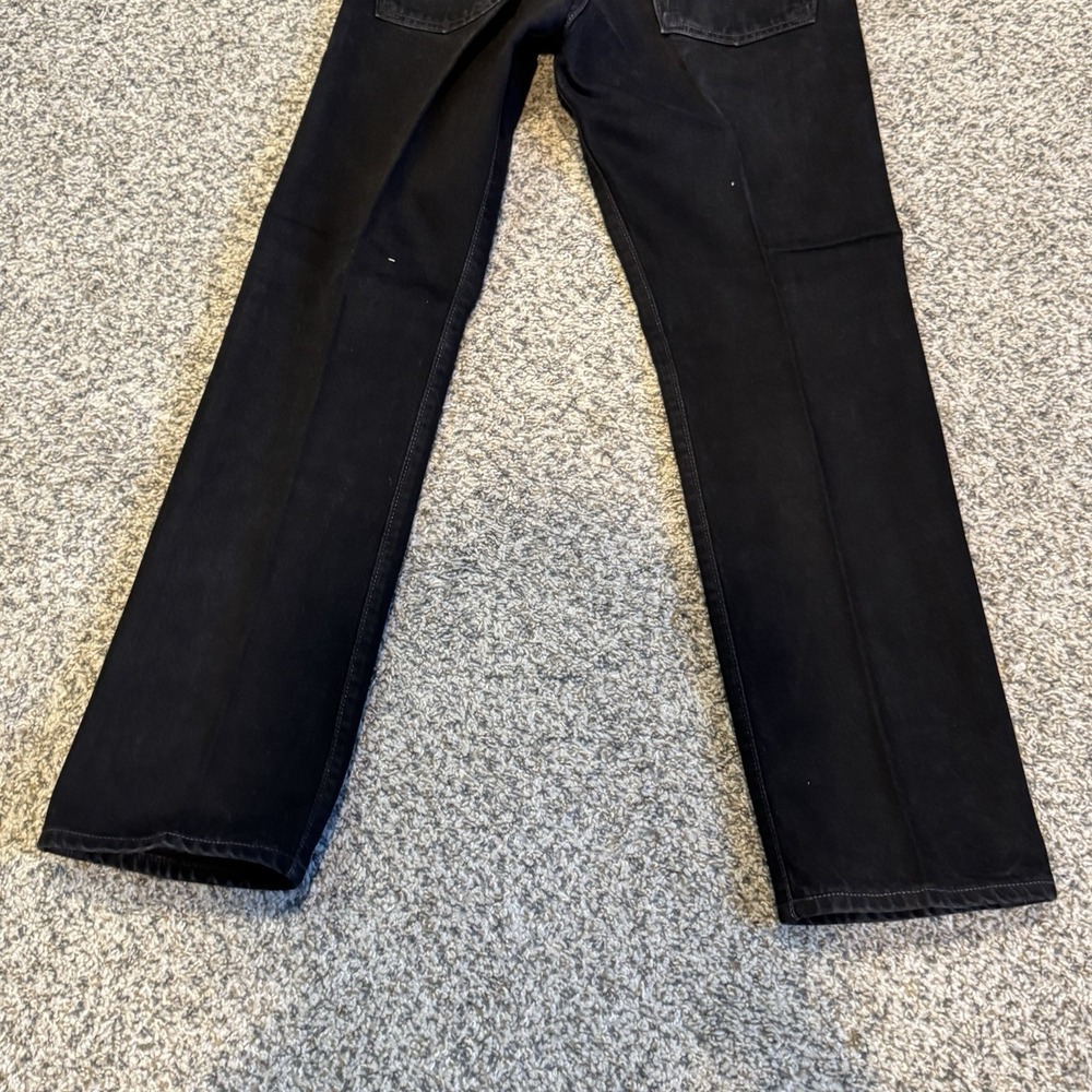 Levis 501 Jeans Mens 30x30 (Fit 28x29 Black Button Fly Straight Leg 5 Pocket VTG - Picture 7 of 12